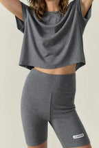 American Vintage Ypawood T Shirt in Charcoal Melange