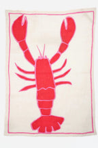 Amuse La Bouche Lobster Embroidered Tea Towel