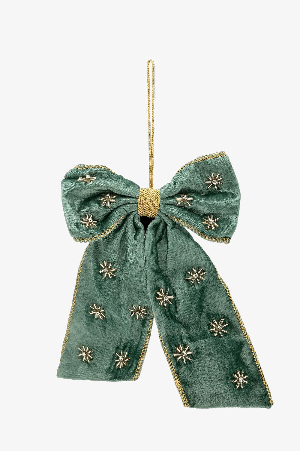 Anna + Nina Beaded Verdant Luxe Bow Ornament
