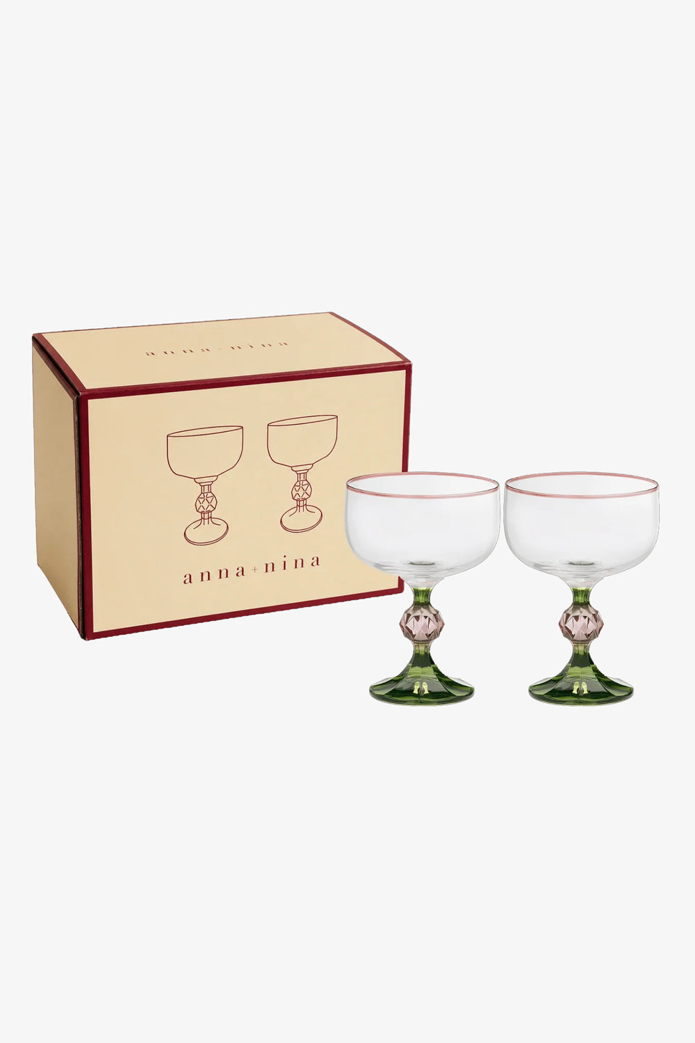 Anna + Nina Evy Cocktail Glass Set of 2