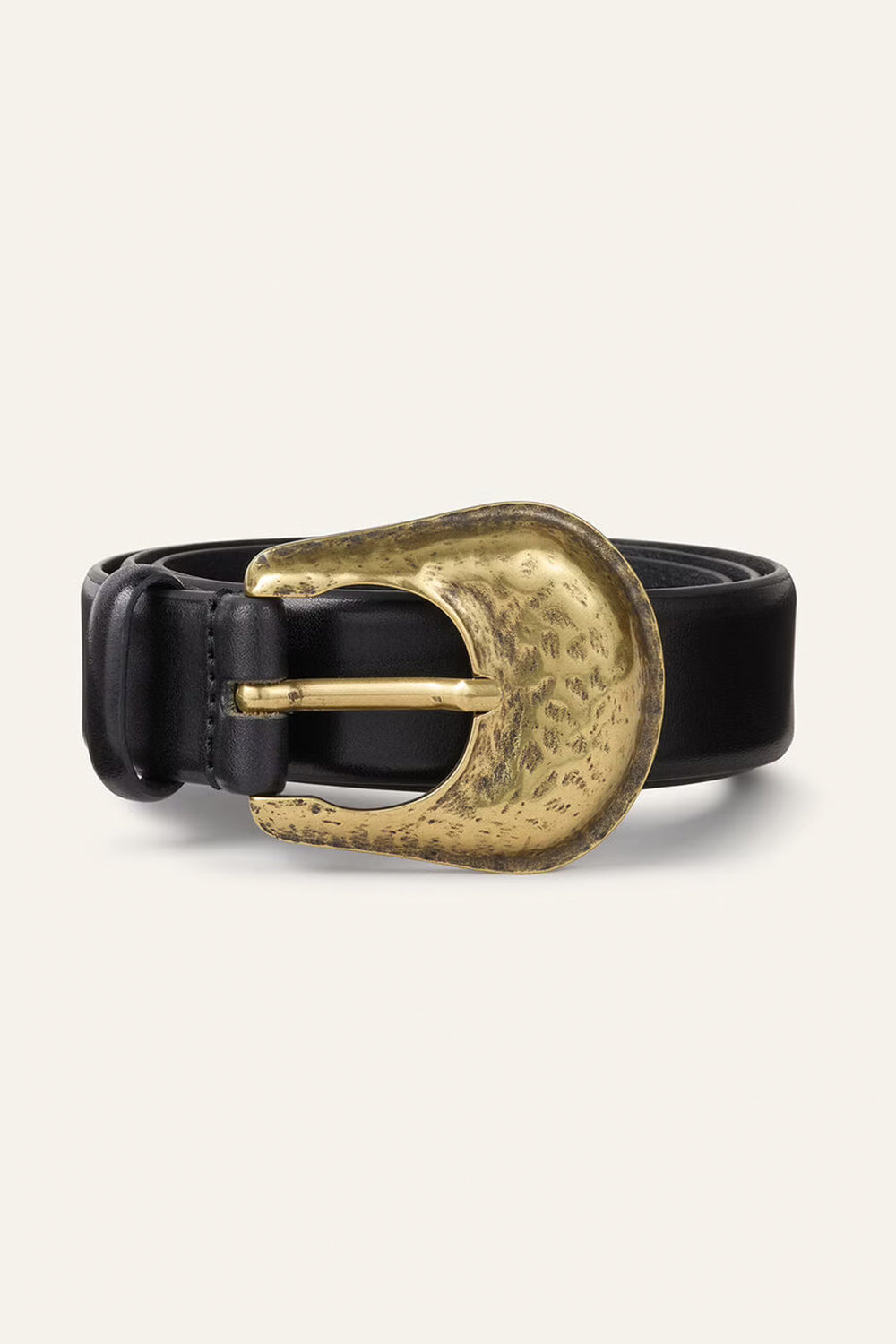 BA&SH Bumb Belt in Black Leather