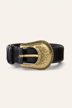 BA&SH Bumb Belt in Black Leather