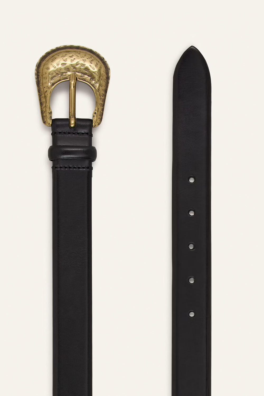 BA&SH Bumb Belt in Black Leather