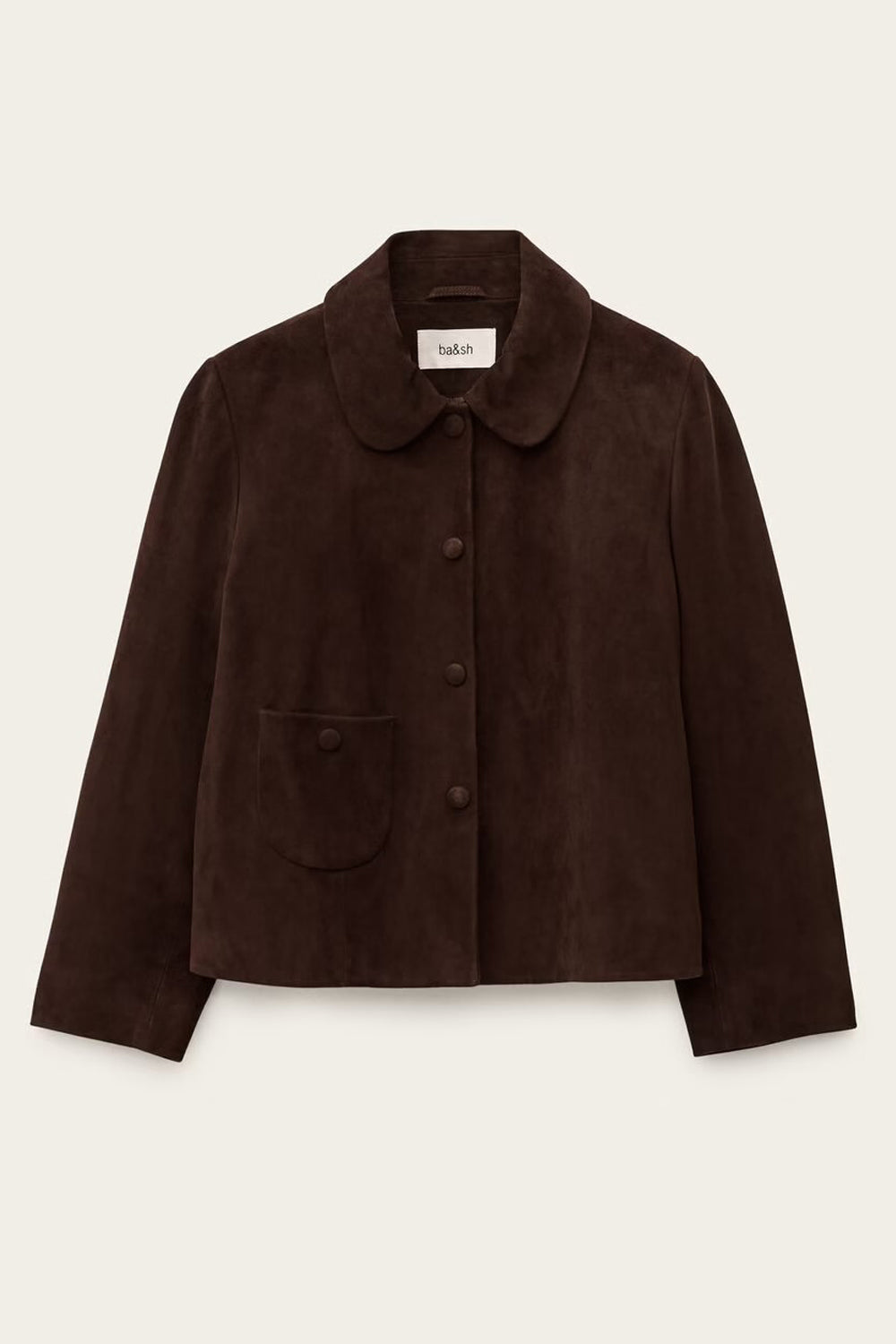 BA&SH Milas Suede Jacket in Chocolate