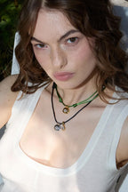 By Alona Sabine Necklace in Navy/Gold