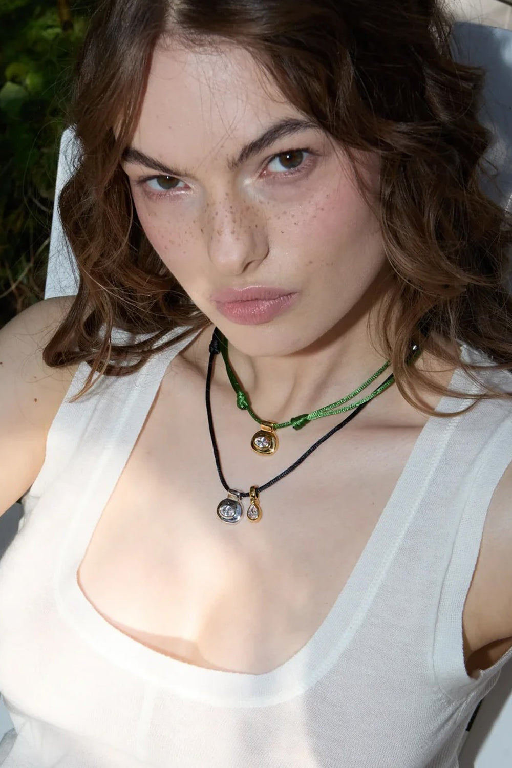 By Alona Sabine Necklace in Navy/Gold