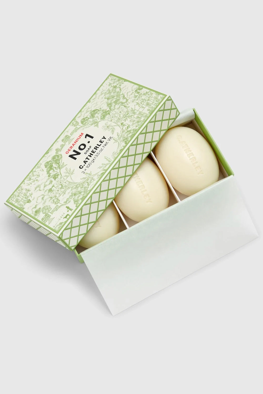 C.Atherley No.1 Soap Trio Trellis Pattern 3 x 100g