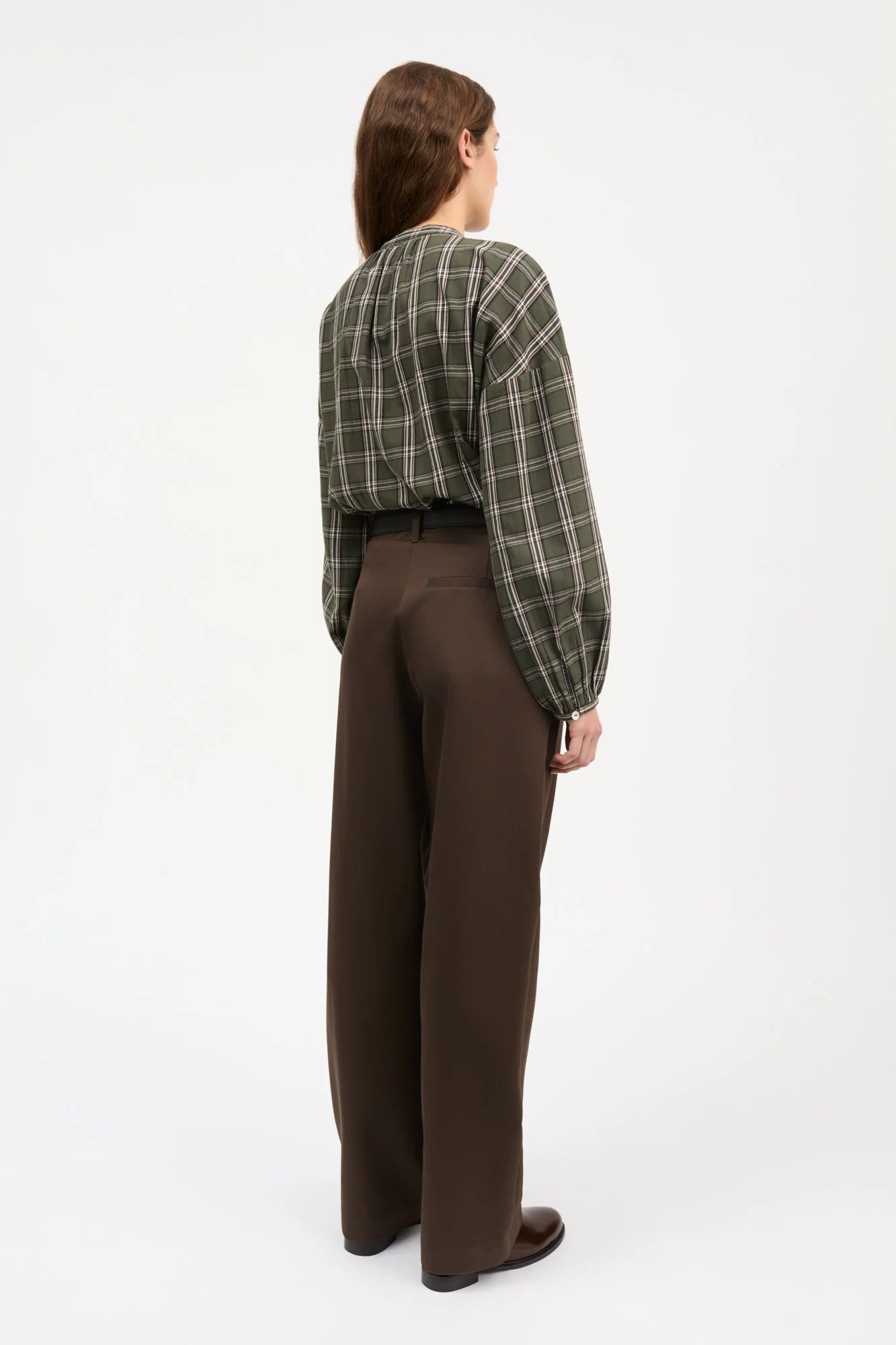 Skall Studio Cilla Shirt in Green / White Check