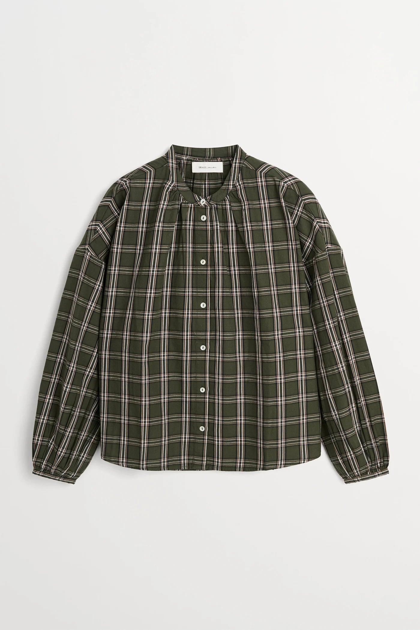 Skall Studio Cilla Shirt in Green / White Check