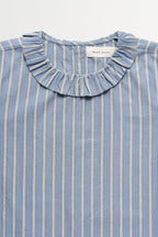 Skall Cornflower Blouse in Blue/Black/White