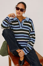 Rails Delora Sweater in Sky Forest Stripe