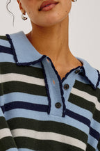 Rails Delora Sweater in Sky Forest Stripe