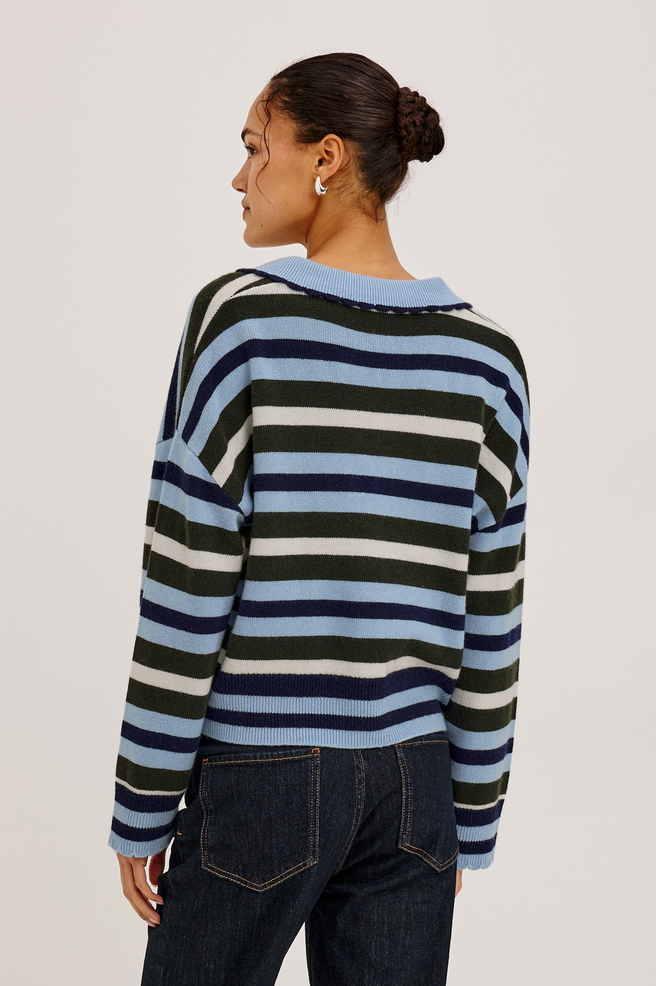 Rails Delora Sweater in Sky Forest Stripe