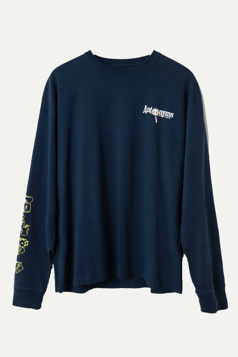 Damson Madder Antonyms Graphic Tee in Navy Long Sleeve