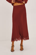 Rails Ebony Skirt in Crimson