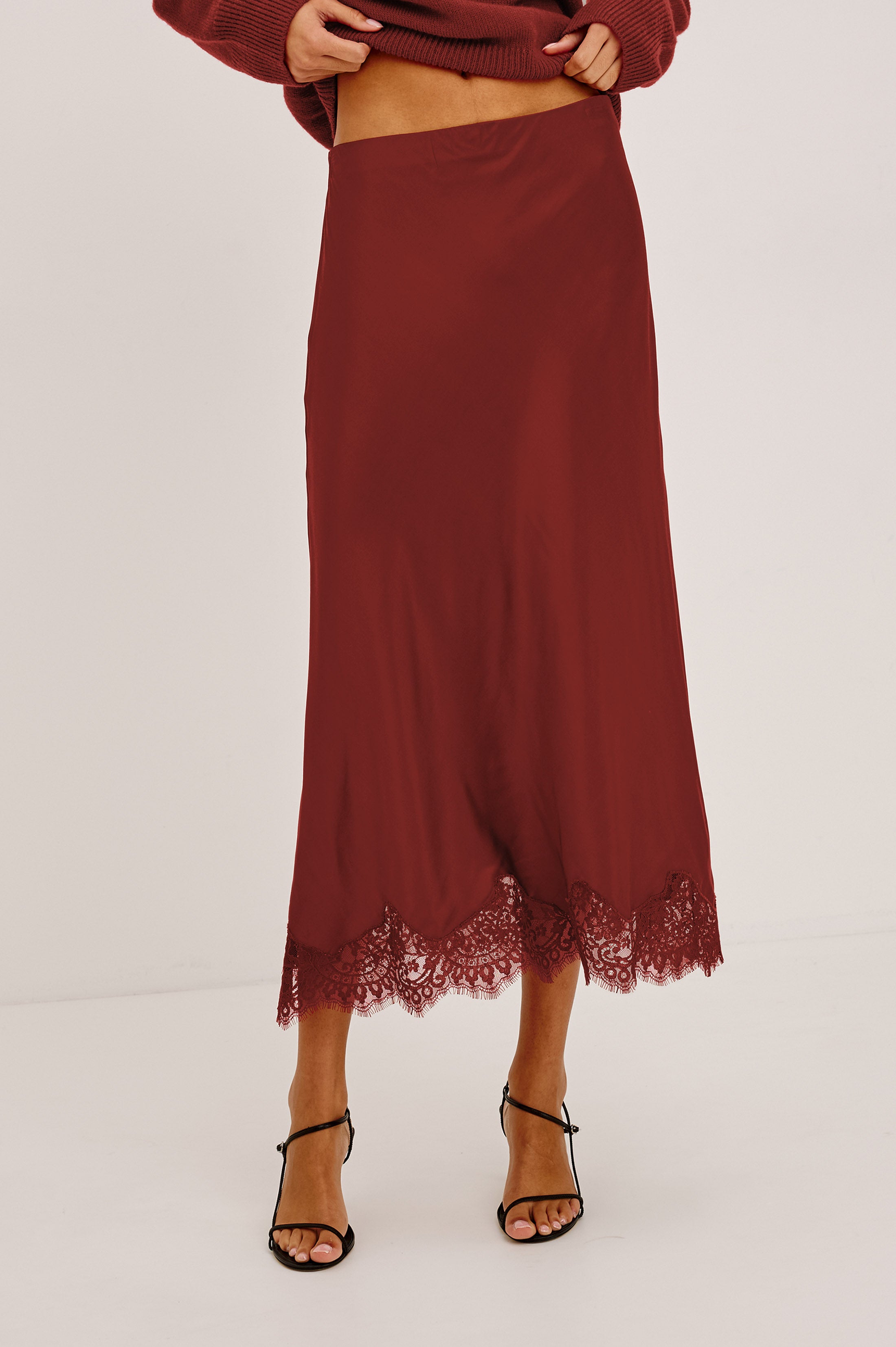 Rails Ebony Skirt in Crimson