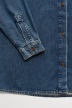 Skall Edgar Denim Shirt in Washed Dark Blue