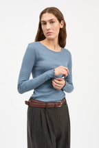Skall Edie Blouse In Faded Blue
