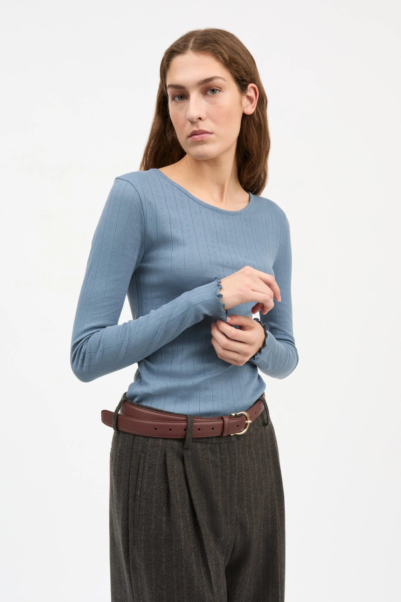 Skall Edie Blouse In Faded Blue