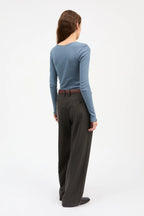 Skall Edie Blouse In Faded Blue