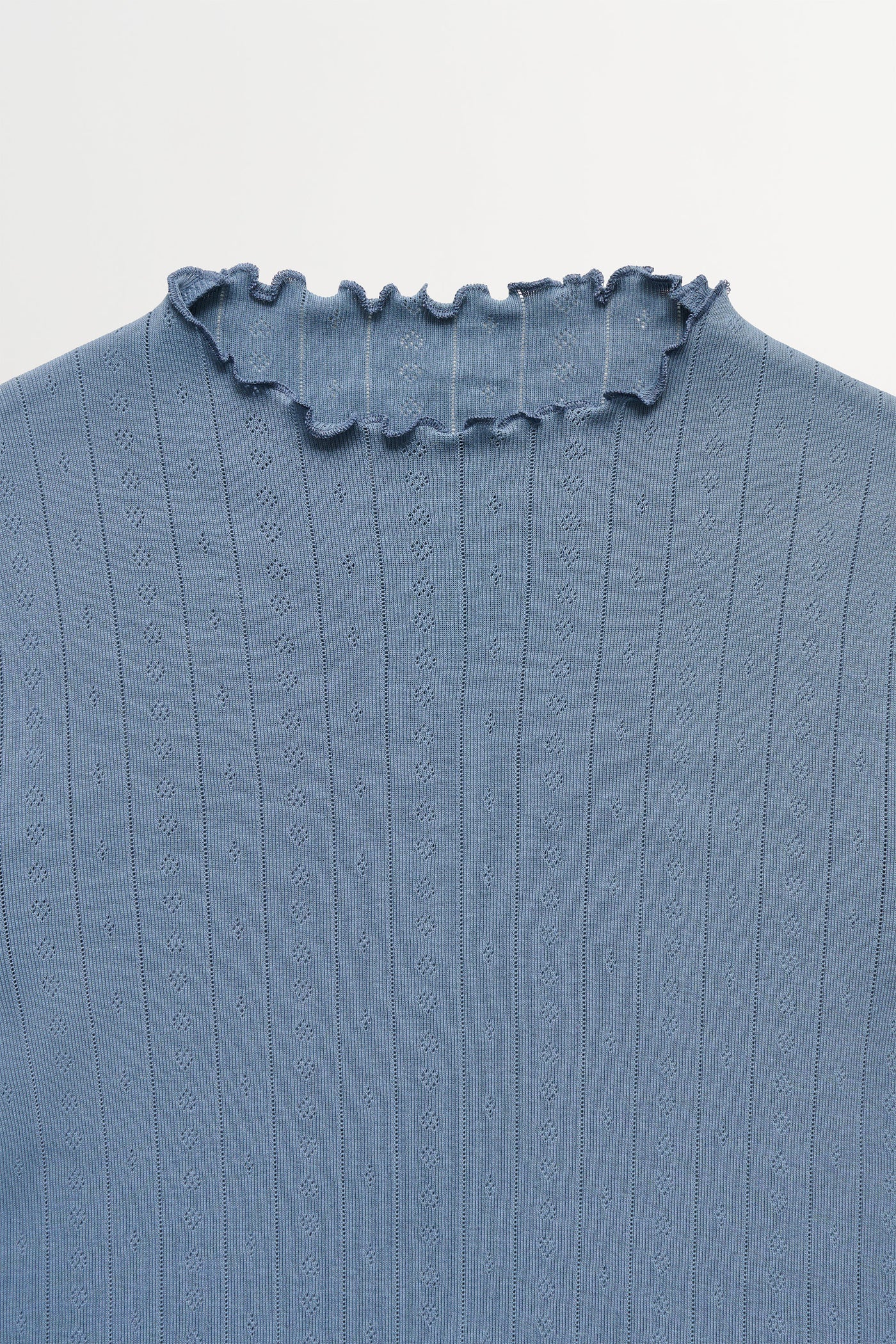 Skall Edie T Neck Tee in Faded Blue