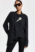 Essentiel Antwerp Kalanchoe Top With Scarf in Black