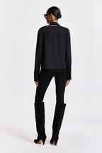 Essentiel Antwerp Kalanchoe Top With Scarf in Black