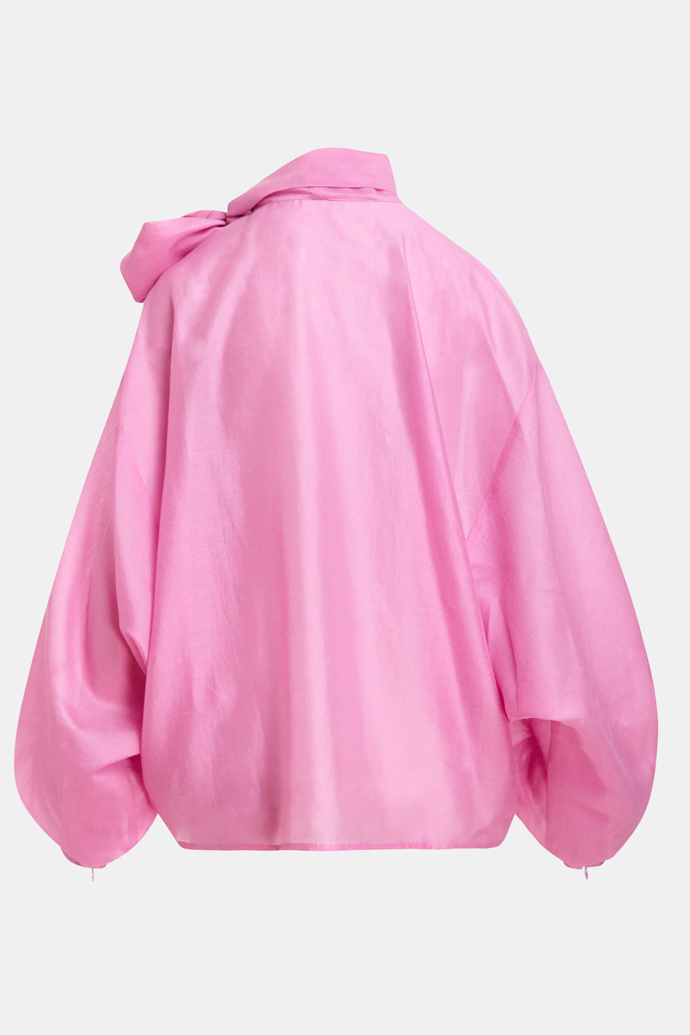 Essentiel Antwerp Karismatic Pussy Bow Tie Top in Millenial Pink