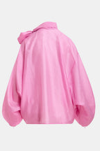 Essentiel Antwerp Karismatic Pussy Bow Tie Top in Millenial Pink