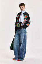 Essentiel Antwerp Karnaval Sweatshirt In Multi Sequin