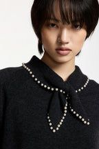 Essentiel Antwerp Kasa Pullover with Beads in Steel Pulse