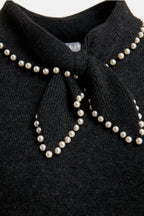 Essentiel Antwerp Kasa Pullover with Beads in Steel Pulse