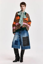 Essentiel Antwerp Kaudi Cardigan in Striped Knit
