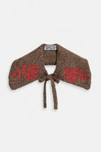 Essentiel Antwerp Kol Embroidered Collar in Camel Club