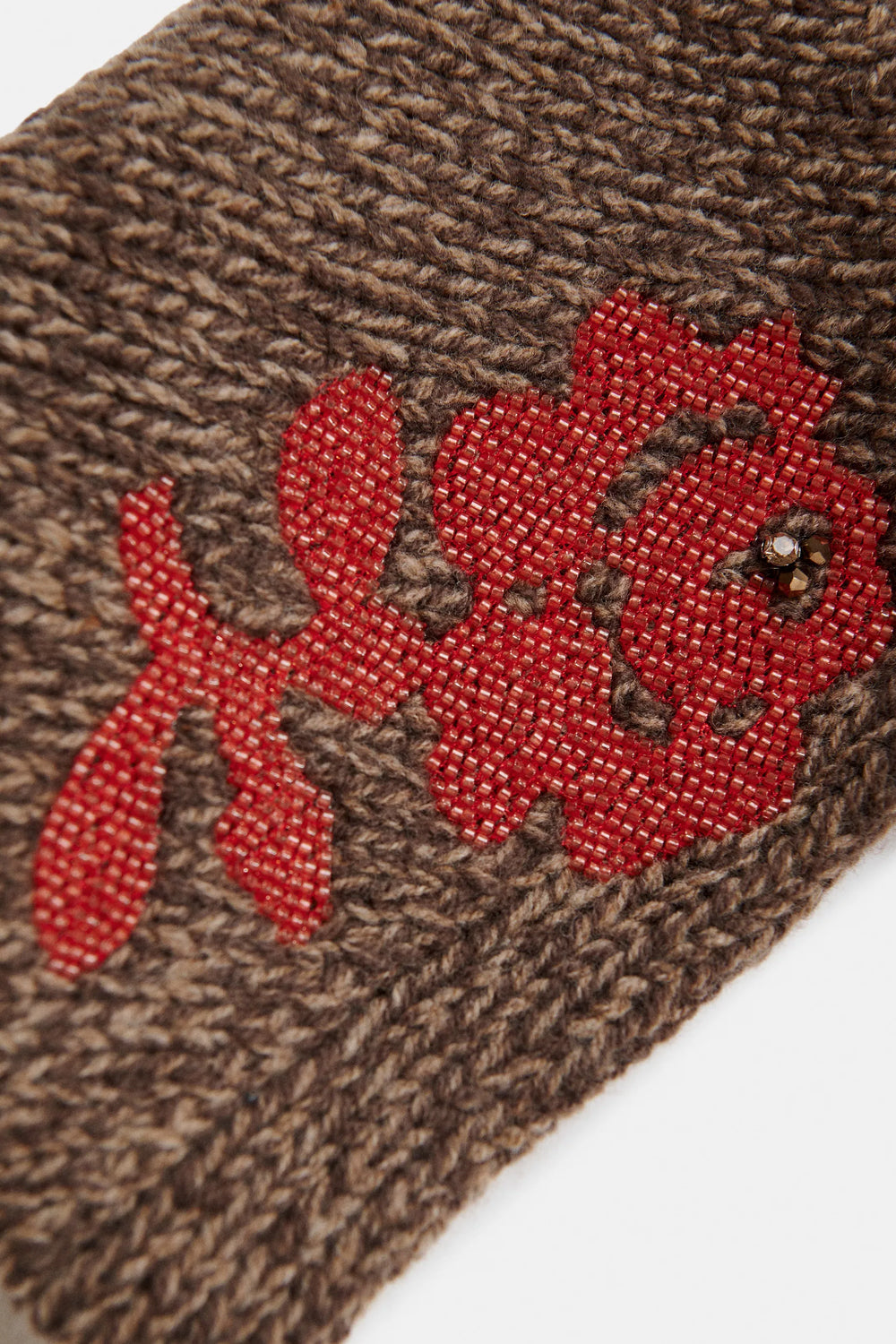 Essentiel Antwerp Kol Embroidered Collar in Camel Club