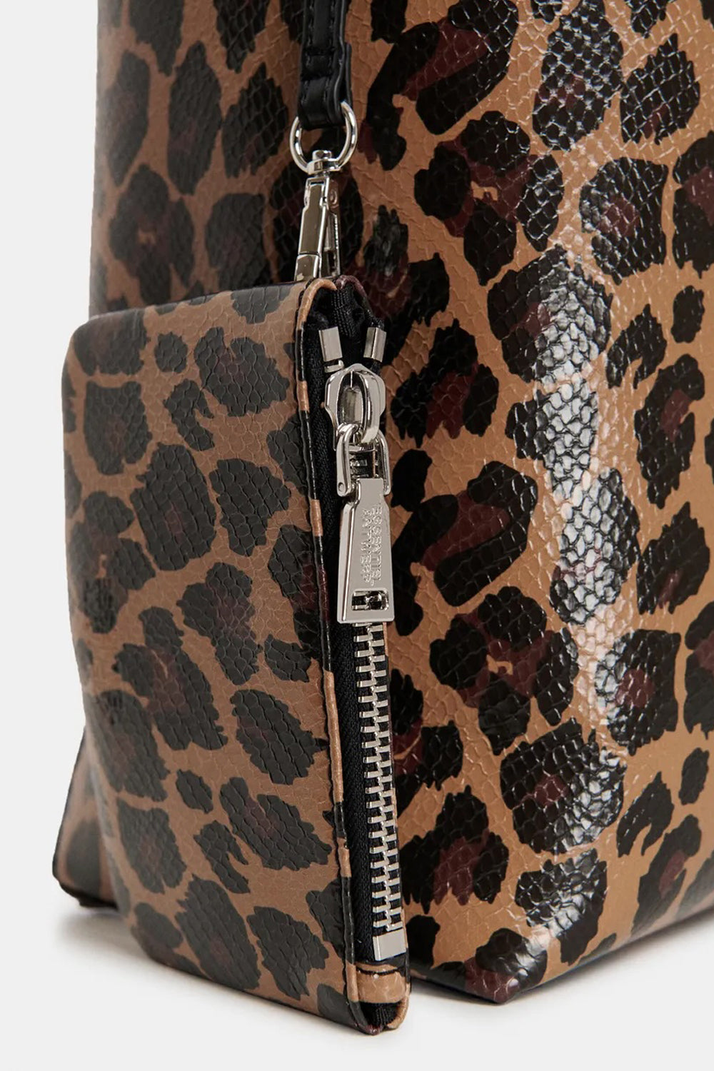 Essentiel Antwerp Konstantin Brown and Black Leopard Print Shopper Bag