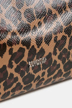 Essentiel Antwerp Konstantin Brown and Black Leopard Print Shopper Bag
