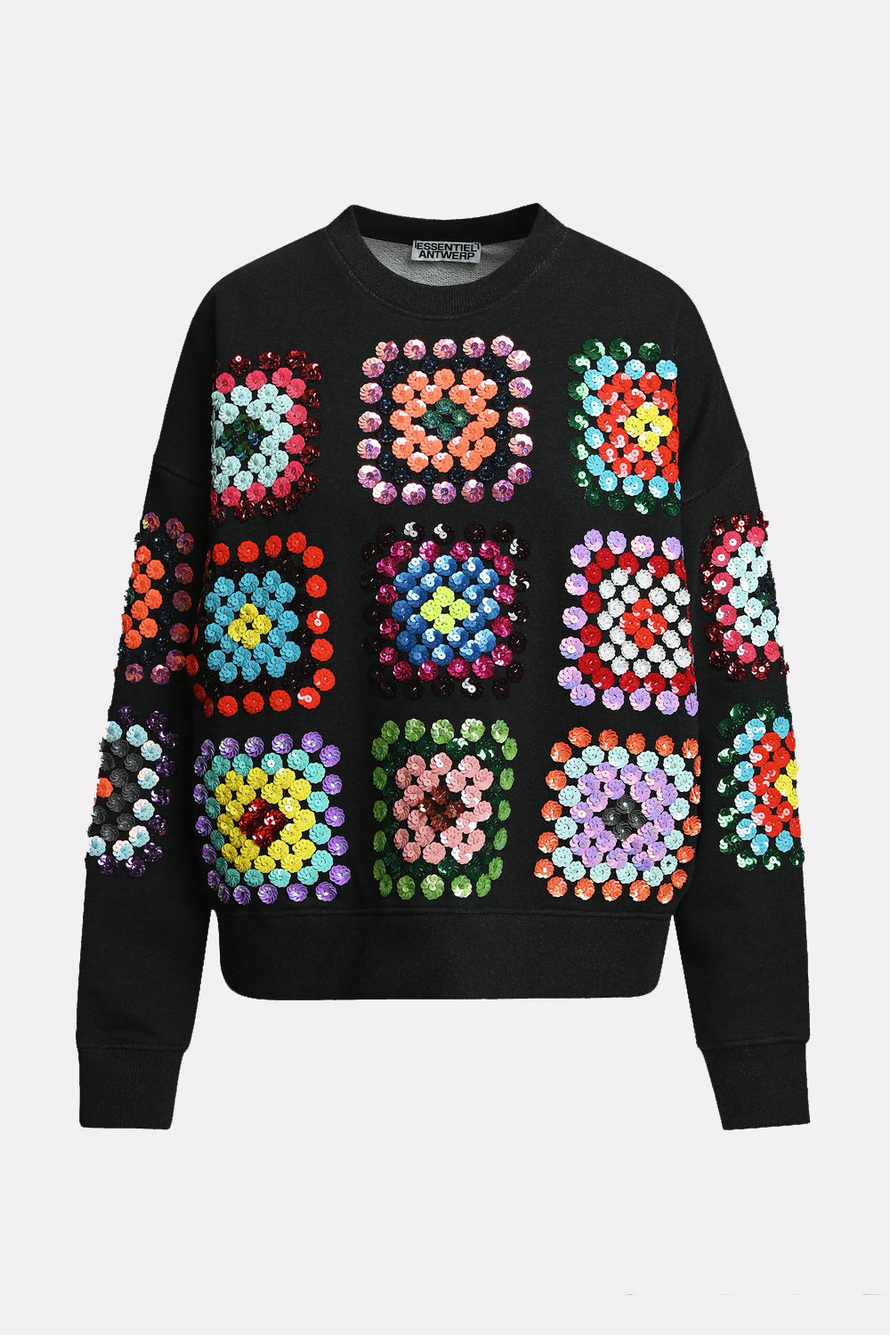 Essentiel Antwerp Karnaval Sweatshirt In Multi Sequin