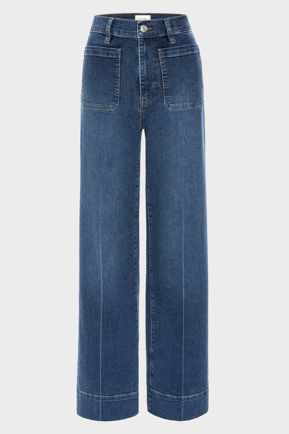FRAME Le Slice Slim Palazzo Long in Folklore