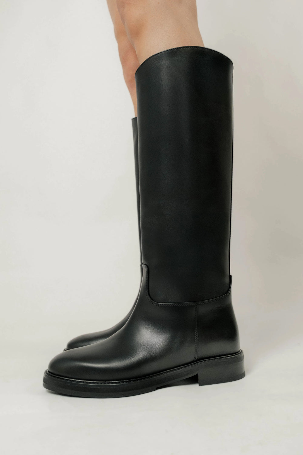 Flattered Florentine Leather Boot in Black