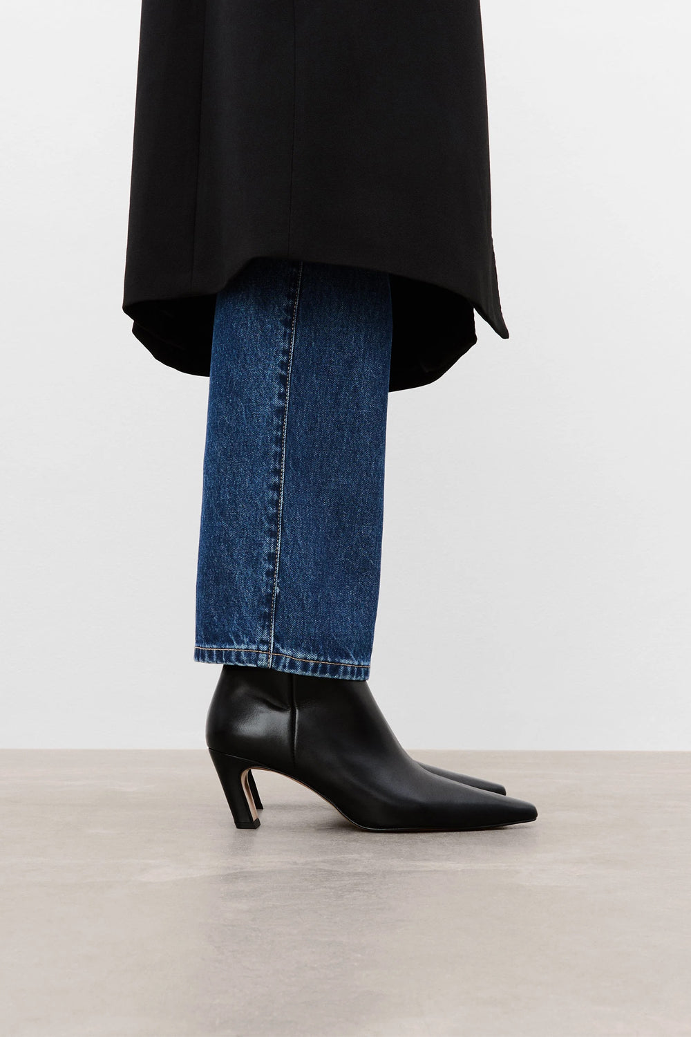 Flattered Xena Leather Boot in Black