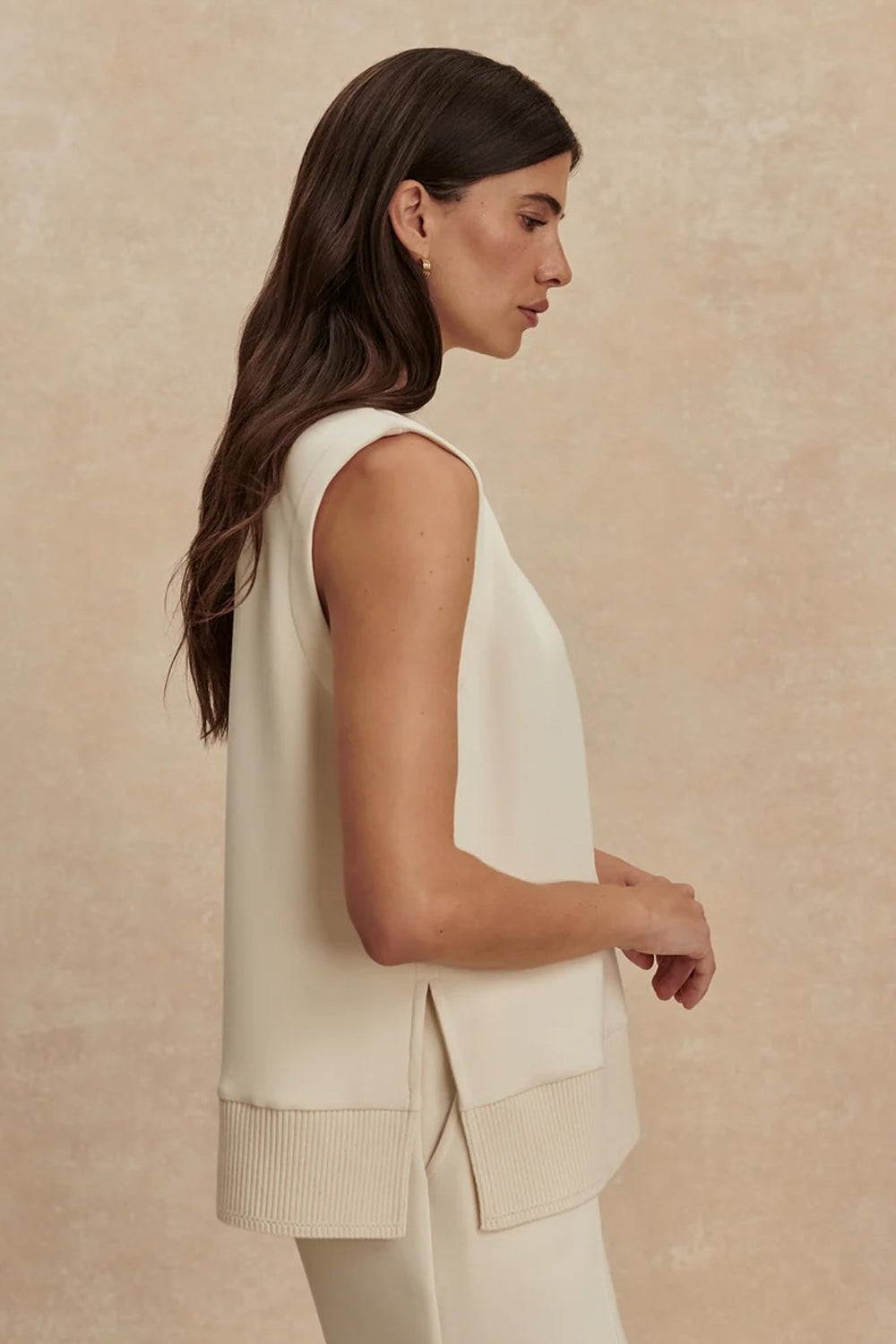Varley Freida V Neck Tank in Pristine