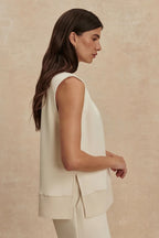 Varley Freida V Neck Tank in Pristine