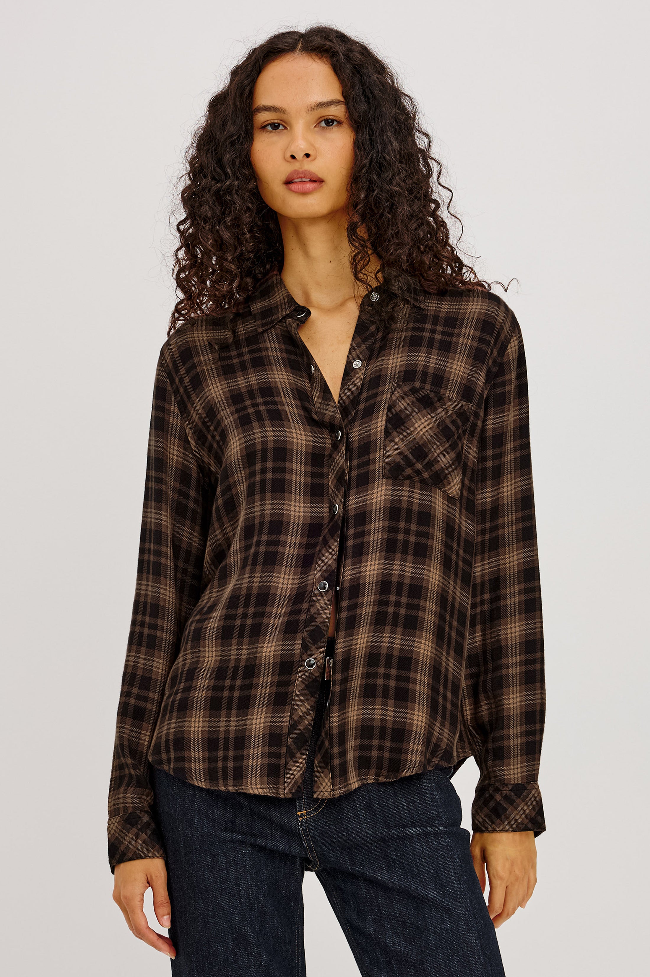Rails Hunter Blouse in Almond Black