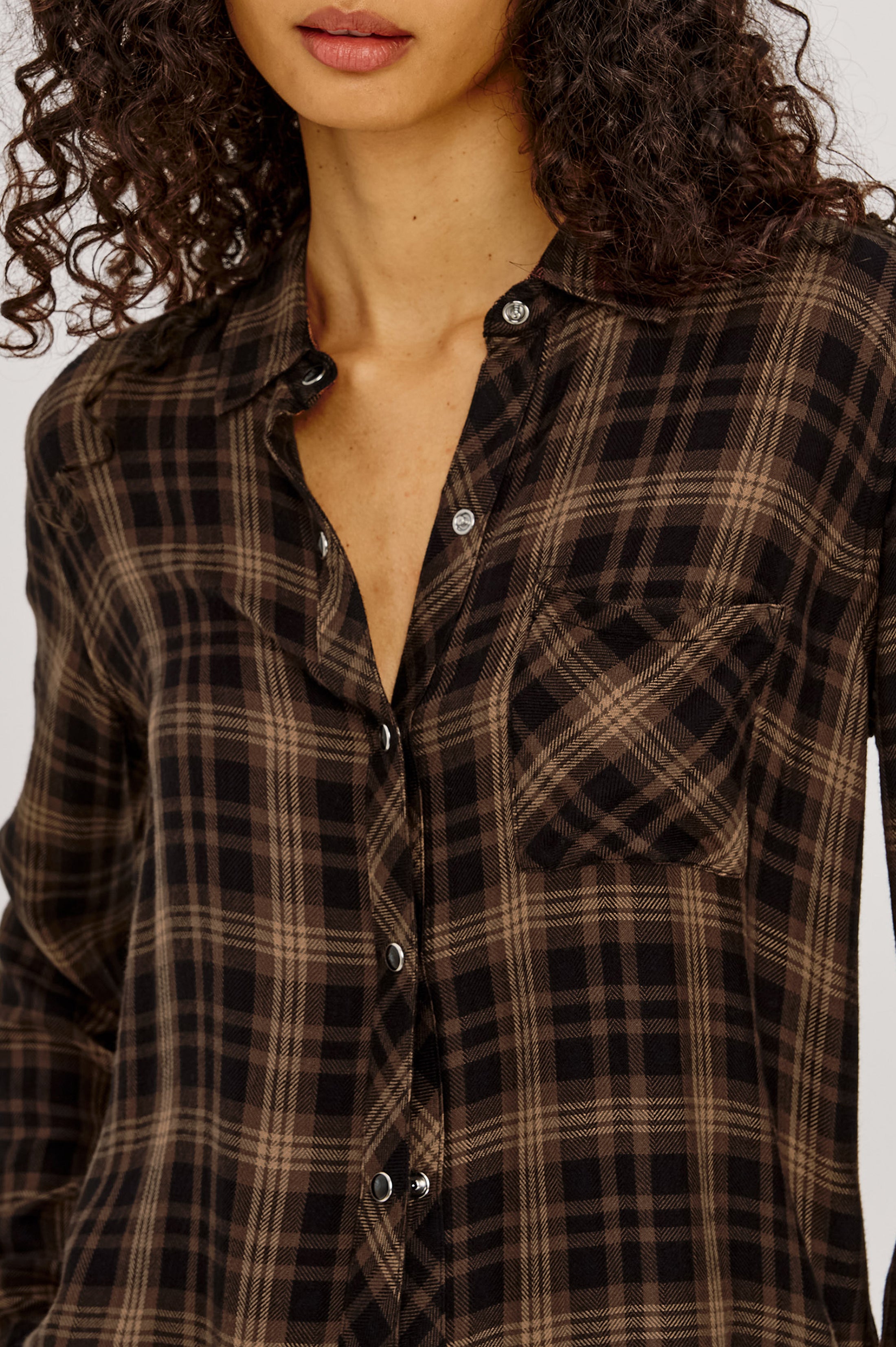 Rails Hunter Blouse in Almond Black