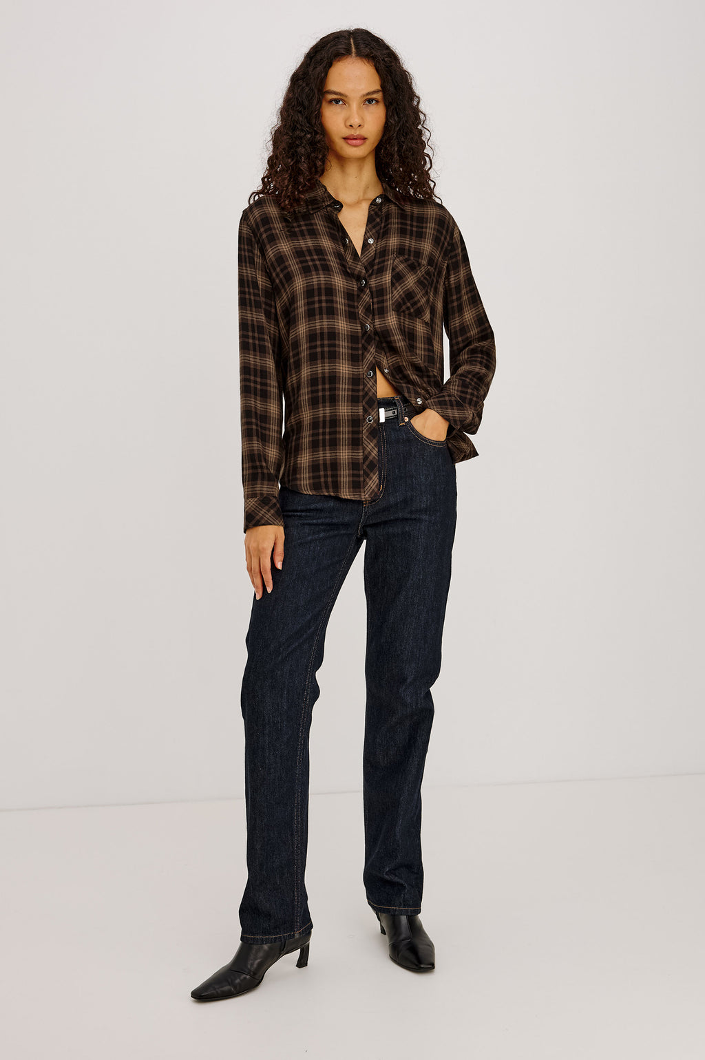 Rails Hunter Blouse in Almond Black