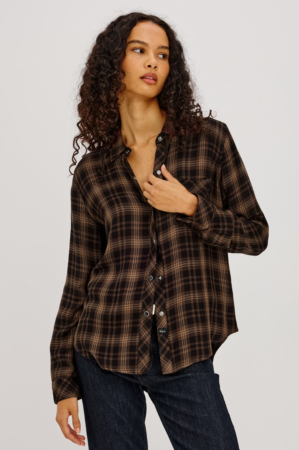 Rails Hunter Blouse in Almond Black