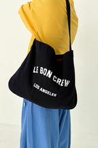 Le Bon Crew Happy Carry Bag in Black