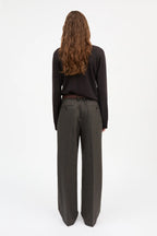 Skall Studio Harry Trousers in Brown/Black Pinstripe