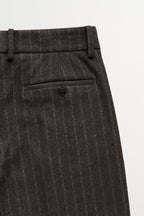 Skall Studio Harry Trousers in Brown/Black Pinstripe